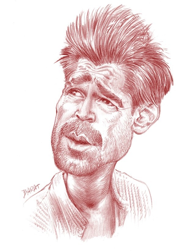 Caricature de Colin Farrell