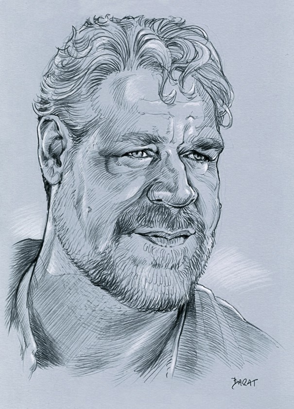 Caricature de Russell Crowe