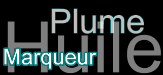 Plume huile marqueur