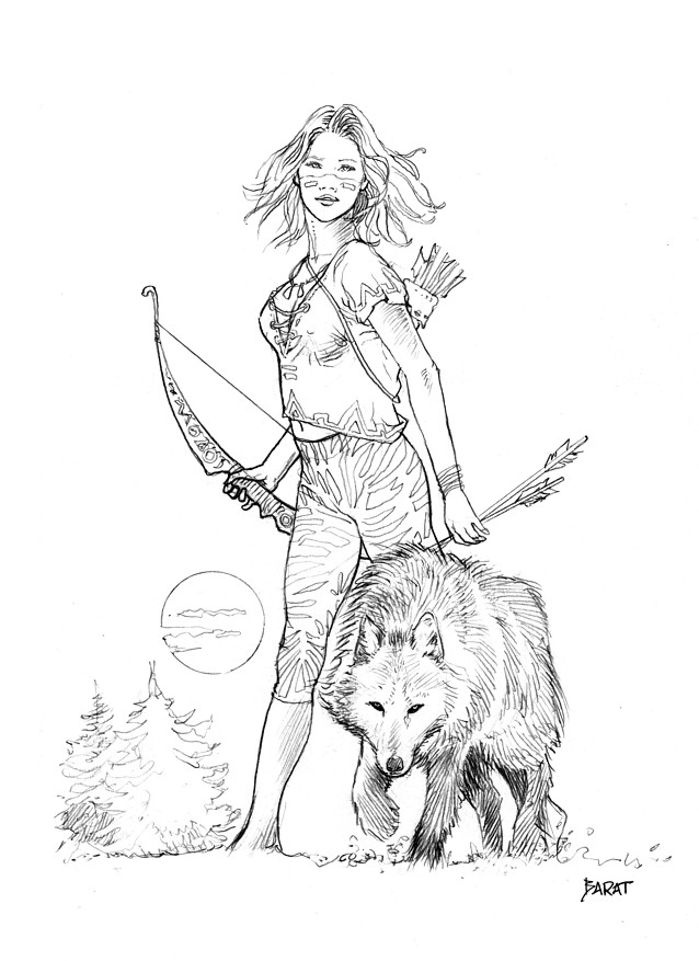 Femme au loup